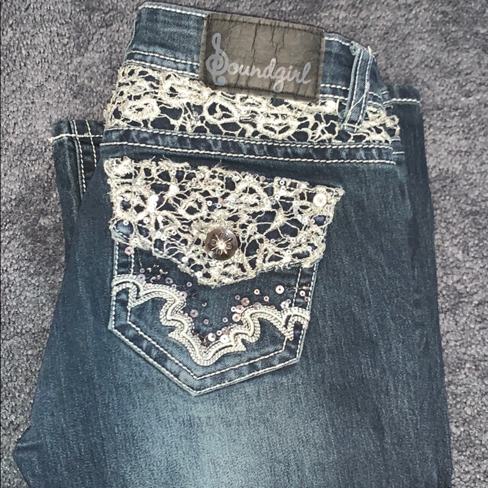 Sound girl Dark Blue Jeans